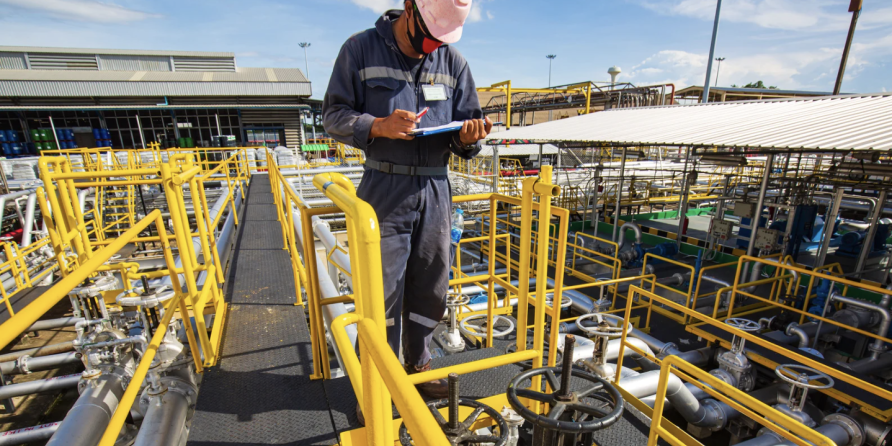 yellow pipes on site